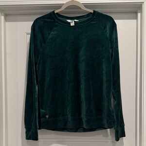 Lilly Pulitzer Dark Green Velvet Sweatshirt